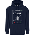 Jesus is Calling Christian Christianity Mens 80% Cotton Hoodie Navy Blue