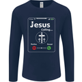 Jesus is Calling Christian Christianity Mens Long Sleeve T-Shirt Navy Blue