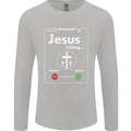 Jesus is Calling Christian Christianity Mens Long Sleeve T-Shirt Sports Grey