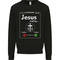 Jesus is Calling Christian Christianity Mens Sweatshirt Jumper Black