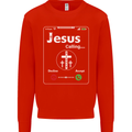 Jesus is Calling Christian Christianity Mens Sweatshirt Jumper Bright Red