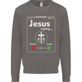 Jesus is Calling Christian Christianity Mens Sweatshirt Jumper Charcoal