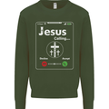 Jesus is Calling Christian Christianity Mens Sweatshirt Jumper Forest Green