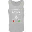 Jesus is Calling Christian Christianity Mens Vest Tank Top Sports Grey