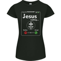 Jesus is Calling Christian Christianity Womens Petite Cut T-Shirt Black
