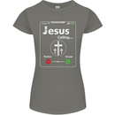 Jesus is Calling Christian Christianity Womens Petite Cut T-Shirt Charcoal