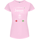 Jesus is Calling Christian Christianity Womens Petite Cut T-Shirt Light Pink