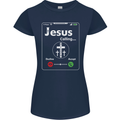Jesus is Calling Christian Christianity Womens Petite Cut T-Shirt Navy Blue