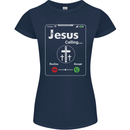 Jesus is Calling Christian Christianity Womens Petite Cut T-Shirt Navy Blue