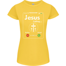 Jesus is Calling Christian Christianity Womens Petite Cut T-Shirt Yellow