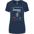 Jesus is Calling Christian Christianity Womens Wider Cut T-Shirt Navy Blue