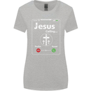 Jesus is Calling Christian Christianity Womens Wider Cut T-Shirt Sports Grey