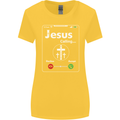 Jesus is Calling Christian Christianity Womens Wider Cut T-Shirt Yellow