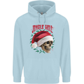 Jingle Hell Funny Christmas Skull Xmas Childrens Kids Hoodie Light Blue