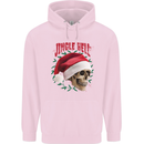 Jingle Hell Funny Christmas Skull Xmas Childrens Kids Hoodie Light Pink