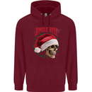 Jingle Hell Funny Christmas Skull Xmas Childrens Kids Hoodie Maroon