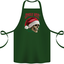 Jingle Hell Funny Christmas Skull Xmas Cotton Apron 100% Organic Forest Green