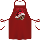 Jingle Hell Funny Christmas Skull Xmas Cotton Apron 100% Organic Maroon