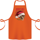 Jingle Hell Funny Christmas Skull Xmas Cotton Apron 100% Organic Orange