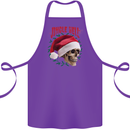 Jingle Hell Funny Christmas Skull Xmas Cotton Apron 100% Organic Purple