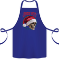 Jingle Hell Funny Christmas Skull Xmas Cotton Apron 100% Organic Royal Blue