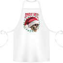 Jingle Hell Funny Christmas Skull Xmas Cotton Apron 100% Organic White