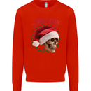 Jingle Hell Funny Christmas Skull Xmas Kids Sweatshirt Jumper Bright Red