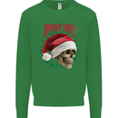 Jingle Hell Funny Christmas Skull Xmas Kids Sweatshirt Jumper Irish Green