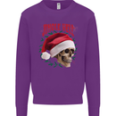 Jingle Hell Funny Christmas Skull Xmas Kids Sweatshirt Jumper Purple