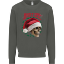Jingle Hell Funny Christmas Skull Xmas Kids Sweatshirt Jumper Storm Grey