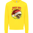 Jingle Hell Funny Christmas Skull Xmas Kids Sweatshirt Jumper Yellow