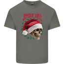 Jingle Hell Funny Christmas Skull Xmas Kids T-Shirt Childrens Charcoal