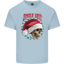 Jingle Hell Funny Christmas Skull Xmas Kids T-Shirt Childrens Light Blue