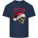 Jingle Hell Funny Christmas Skull Xmas Kids T-Shirt Childrens Navy Blue