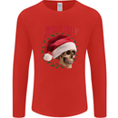 Jingle Hell Funny Christmas Skull Xmas Mens Long Sleeve T-Shirt Red