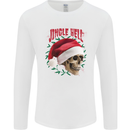 Jingle Hell Funny Christmas Skull Xmas Mens Long Sleeve T-Shirt White