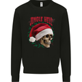 Jingle Hell Funny Christmas Skull Xmas Mens Sweatshirt Jumper Black