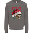 Jingle Hell Funny Christmas Skull Xmas Mens Sweatshirt Jumper Charcoal