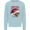Jingle Hell Funny Christmas Skull Xmas Mens Sweatshirt Jumper Light Blue