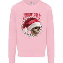 Jingle Hell Funny Christmas Skull Xmas Mens Sweatshirt Jumper Light Pink