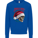 Jingle Hell Funny Christmas Skull Xmas Mens Sweatshirt Jumper Royal Blue