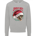 Jingle Hell Funny Christmas Skull Xmas Mens Sweatshirt Jumper Sports Grey