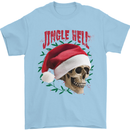 Jingle Hell Funny Christmas Skull Xmas Mens T-Shirt 100% Cotton Light Blue
