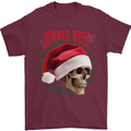 Jingle Hell Funny Christmas Skull Xmas Mens T-Shirt 100% Cotton Maroon