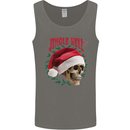 Jingle Hell Funny Christmas Skull Xmas Mens Vest Tank Top Charcoal
