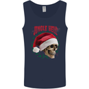 Jingle Hell Funny Christmas Skull Xmas Mens Vest Tank Top Navy Blue