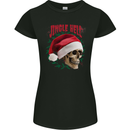 Jingle Hell Funny Christmas Skull Xmas Womens Petite Cut T-Shirt Black