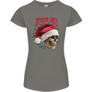 Jingle Hell Funny Christmas Skull Xmas Womens Petite Cut T-Shirt Charcoal