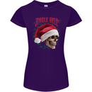 Jingle Hell Funny Christmas Skull Xmas Womens Petite Cut T-Shirt Purple
