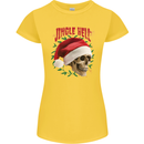 Jingle Hell Funny Christmas Skull Xmas Womens Petite Cut T-Shirt Yellow